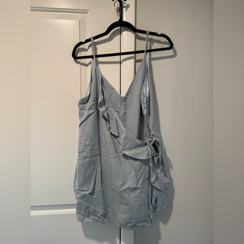 Chic Gray Ruffle Women's Jumpsuit